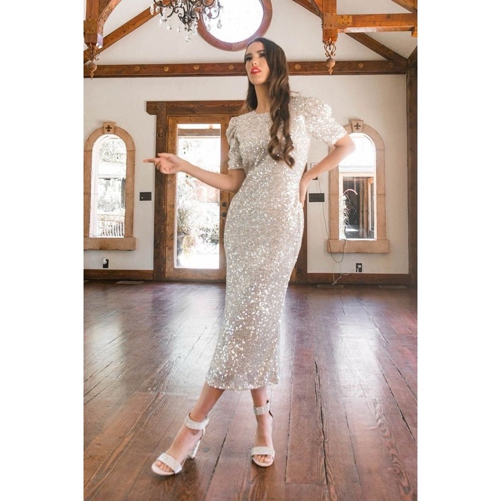 🤍 Medium Starling Dress in Silver - Ivy City Co.